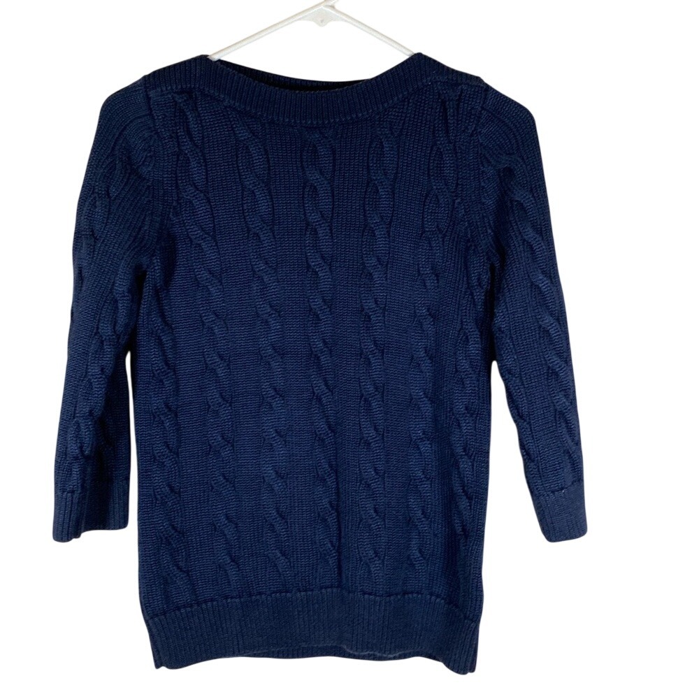Brooks Brothers‎ Cable Knit Pullover Sweater Size medium quarter length sleeves